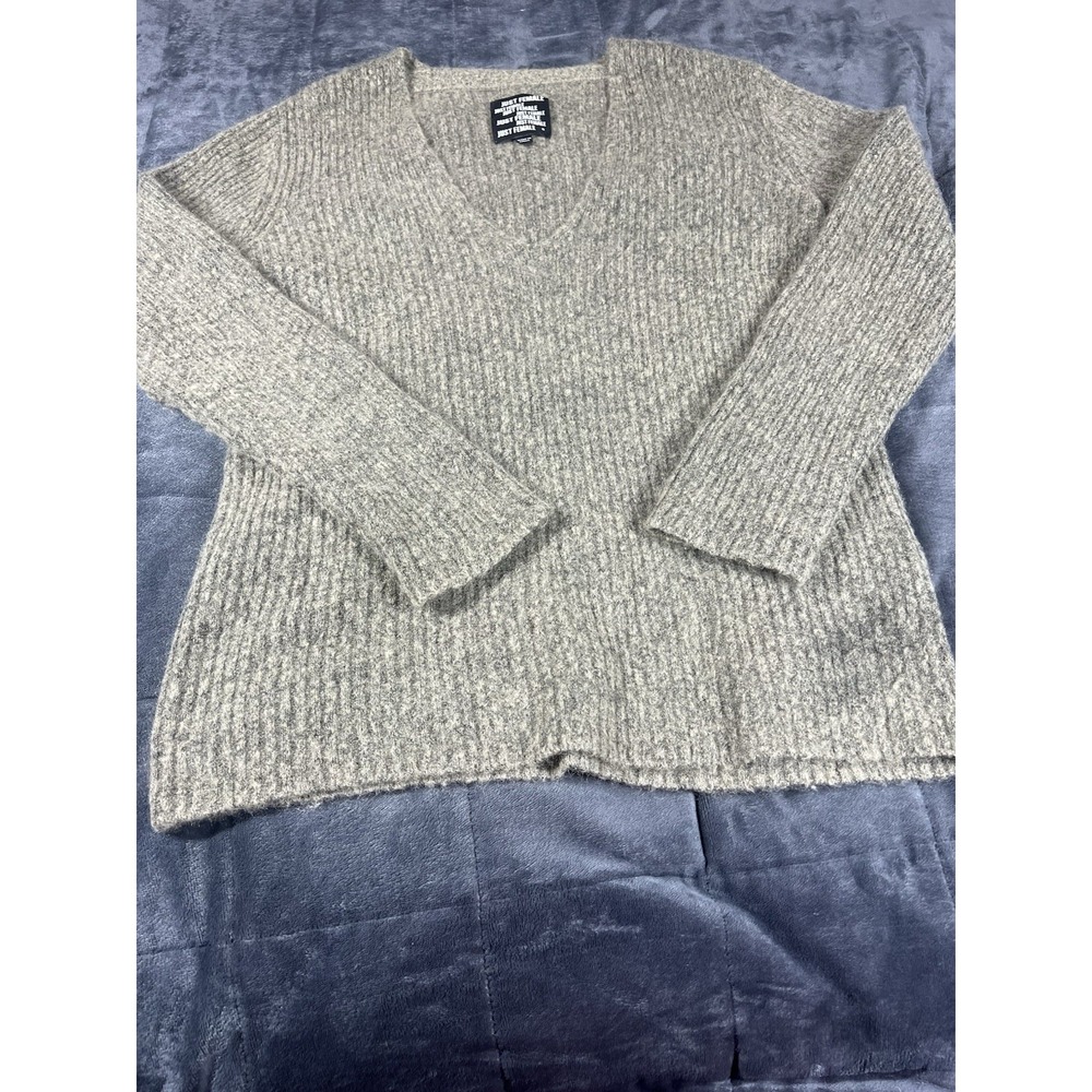 JUST‎ Female | Knit Sweater V-neck Wool Mohair Blend Size S preppy